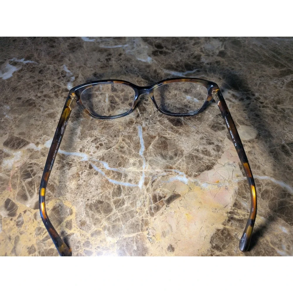 Coach Eyeglasses Frames HC6103 5443 Black Tort Gltr Varsity Stripe 52-16-140